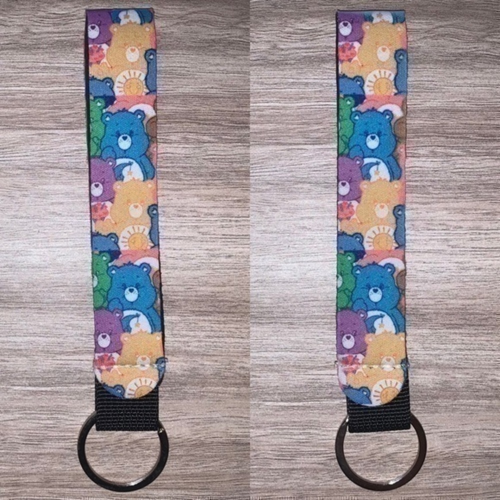 Care Bears wristlet car key lanyard new